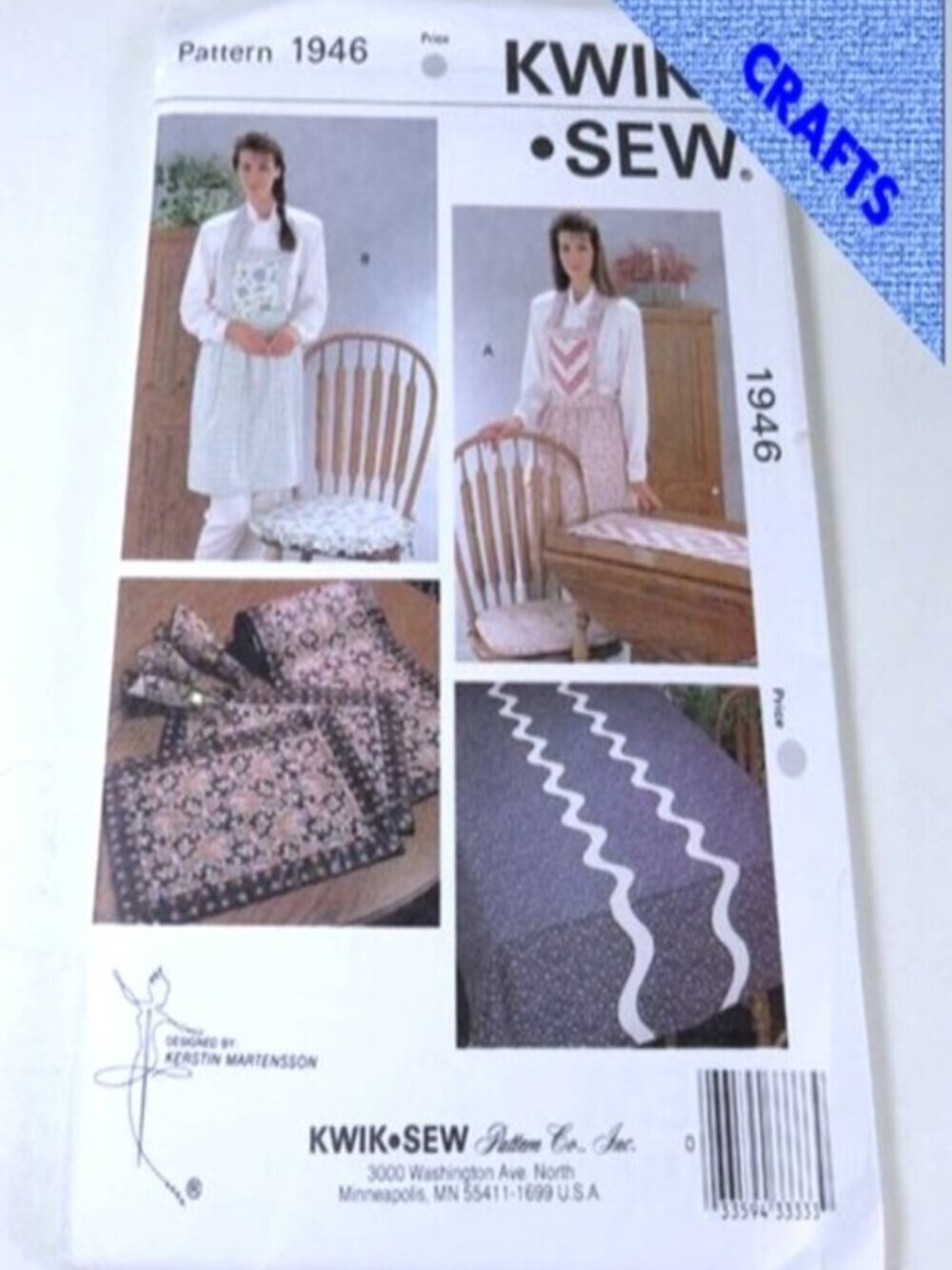 Vintage Kwik Sew 1946  Kitchen & Dining Room Accessories Master Pattern Sewing